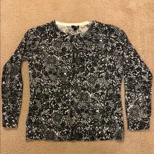 East 5th Black and White Patterned Cardigan